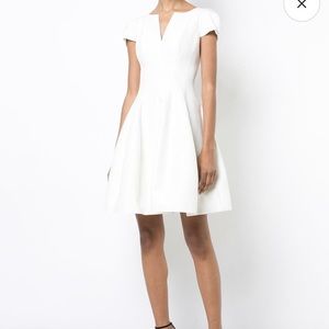 Halston Heritage White Cap Sleeve Mini Dress